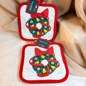 Christmas Wreath Pot Holders‎